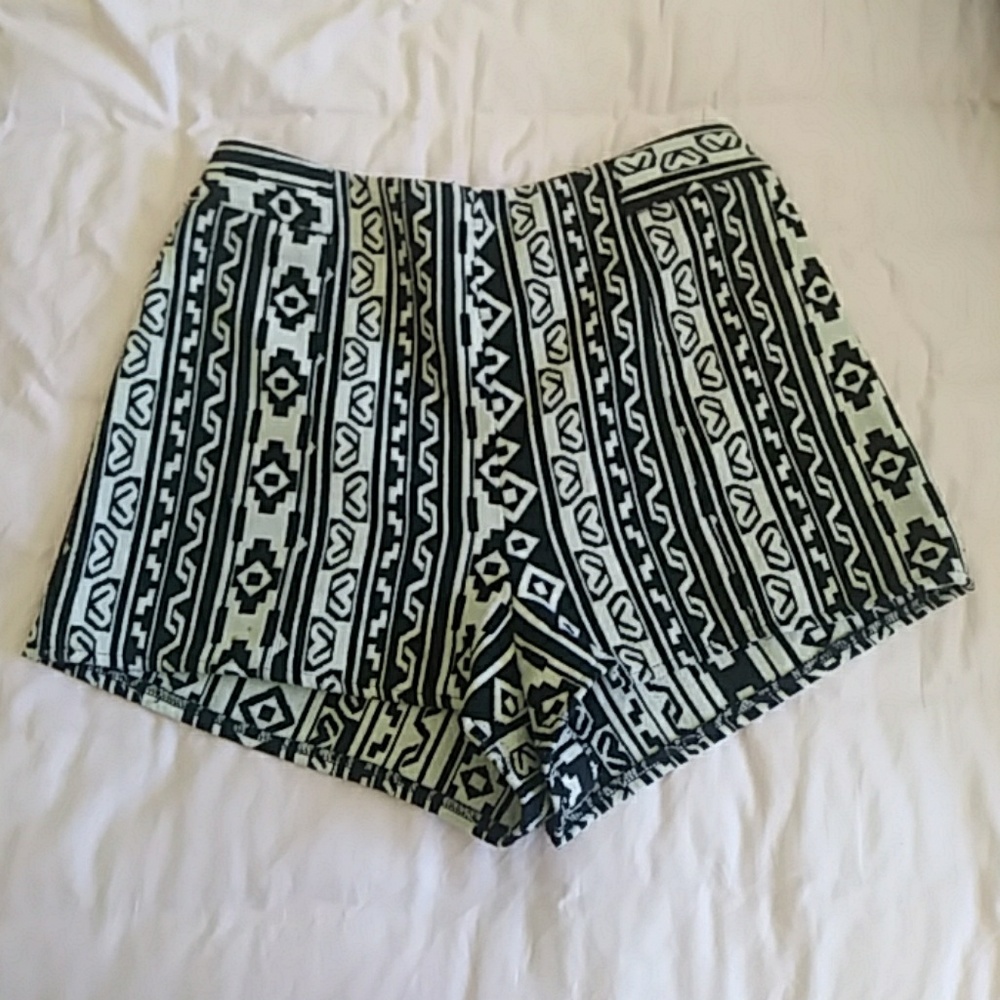 Black and Cream  Shorts